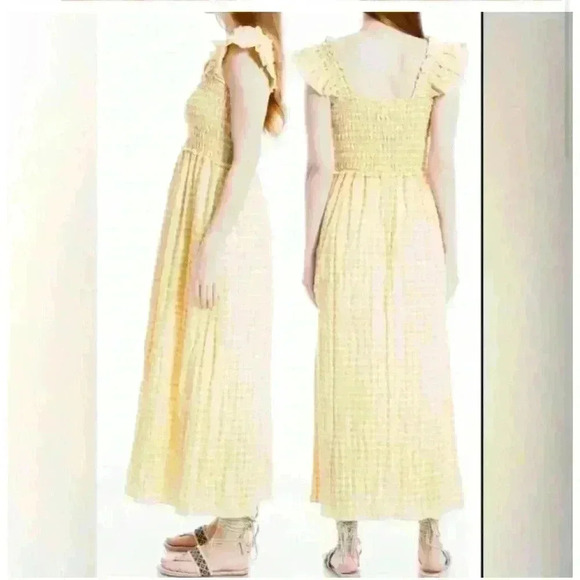 Max Studio flutter sleeve maxi dress Sz-L - Picture 3 of 3